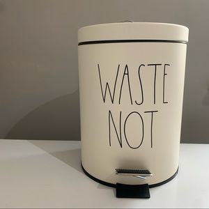 Rae Dunn - WASTE NOT - Metal  Garbage Can - New